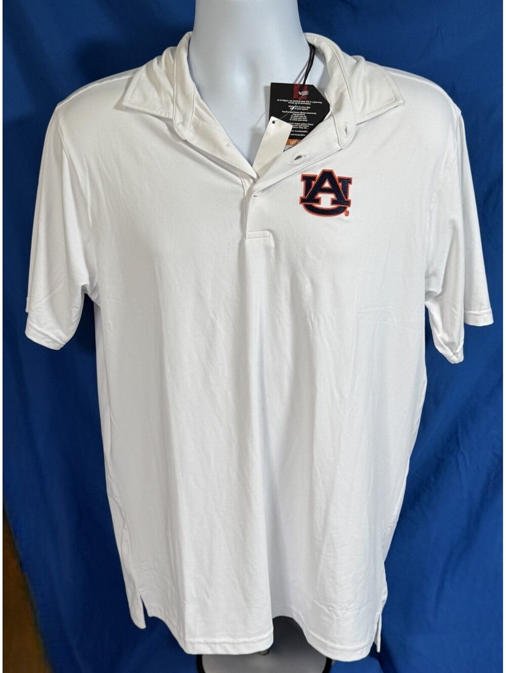 Antigua Auburn Tigers White Era Polo Shirt Men's XL NWT